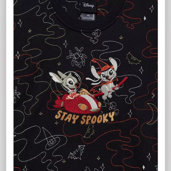 NEW Disney Lilo & Stitch Angel & Stitch Halloween Costume Crewneck - Picture 2 of 4